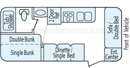 22' 2011 Jayco Jay Flight - Bunk House Floorplan