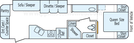 31' 2008 Starcraft Star Stream w/Slide Floorplan