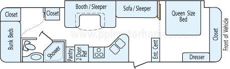 35' 2014 Keystone Outback Super Lite w/Slide - Bunk House Floorplan