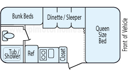 20' 2011 Skyline Nomad - Bunk House Floorplan