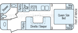 25' 2011 Keystone Bullet Ultra Lite Floorplan