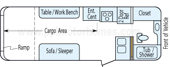 27' 1999 Forest River Salem - Toy Hauler Floorplan
