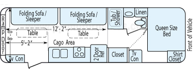 27' 2014 Skyline Nomad - Toy Hauler Floorplan