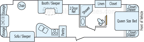 35' 2012 Jayco Eagle Super Lite w/3 Slides Floorplan