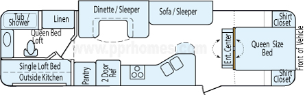 32' 2011 Keystone Laredo Super Lite w/Slide - Bunk House Floorplan