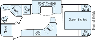 26' 2012 Keystone Cougar w/Slide Floorplan
