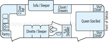 28' 2010 Jayco Jay Flight w/Slide Floorplan