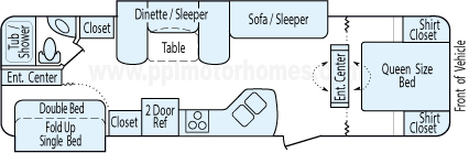 30' 2011 Keystone Passport Grand Touring w/2 Slides - Bunk House Floorplan