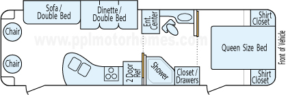 32' 2008 Dutchmen Tundra w/Slide Floorplan