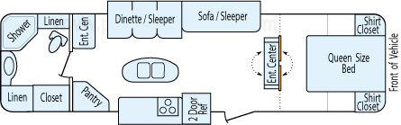 32' 2013 Ever Green Ever Lite Select w/2 Slides Floorplan