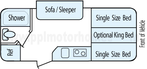 20' 2015 Livin Lite Camplite w/Slide Floorplan