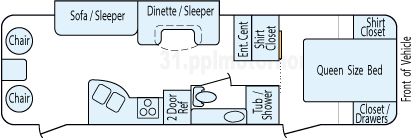 30' 2011 Jayco Jay Flight w/Slide Floorplan