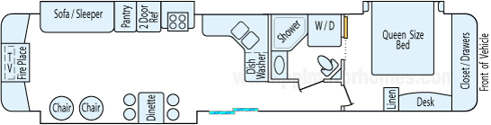 39' 2014 Forest River Grand Lodge-Wildwood w/3 Slides Floorplan