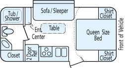 23' 2010 Skyline Mountain View w/Slide Floorplan