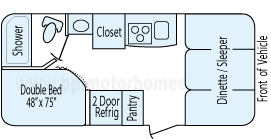 19' 2012 Airstream International Floorplan