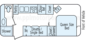 23' 2011 Airstream Flying Cloud Floorplan