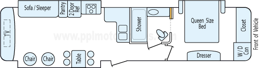 39' 2014 Jayco Eagle w/3 Slides Floorplan