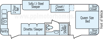 28' 2005 Jayco Jayflight w/Slide Floorplan