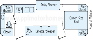 26' 2012 Flagstaff Micro Lite w/Slide Floorplan