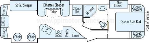 35' 2011 Keystone Outback 10th Anniversary w/3 Slides Floorplan