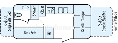 21' 2000 Aerolite Cub Floorplan