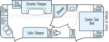 29' 2012 Jayco Jay Flight w/Slide Floorplan