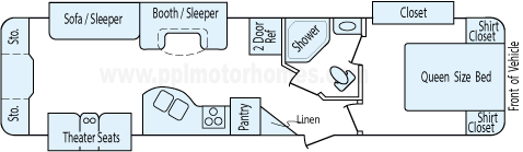 34' 2016 Forest River Wildwood Heritage Glen w/3 Slides Floorplan