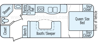 24' 2014 Holiday Rambler Aluma-Lite Floorplan