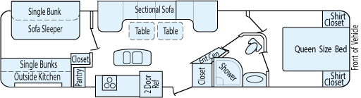 37' 2014 Open Range Light w/3 Slides - Bunk House Floorplan