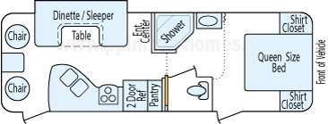 28' 2015 Keystone Hide Out w/Slide Floorplan