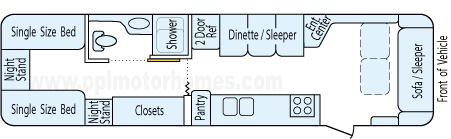 34' 1987 Airstream Floorplan