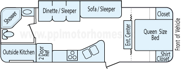 28' 2012 Cruiser Funfinder w/Slide Floorplan