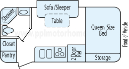 19' 2012 Coachmen Apex w/Slide Floorplan
