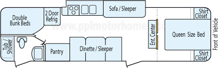31' 2014 Dutchmen Aspen Trail w/Slide - Bunk House Floorplan