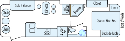 34' 2010 Open Range w/2 Slides Floorplan