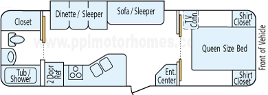 28' 2001 Jayco Eagle w/Slide Floorplan