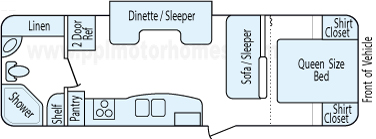 29' 2012 Heartland North Trail w/Slide Floorplan