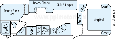 33' 2014 Dutchmen Aerolite w/Slide - Bunk House Floorplan