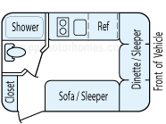 16' 2010 K-Z Sportsmen Floorplan