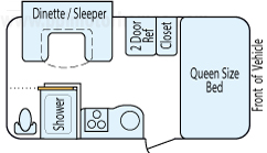 20' 2013 Lance Camper Lance w/Slide Floorplan