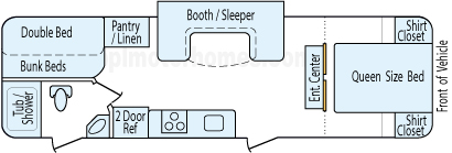 29' 2015 Cherokee Grey Wolf w/Slide - Bunk House Floorplan