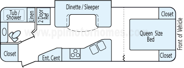 27' 2013 Keystone Laredo w/Slide Floorplan