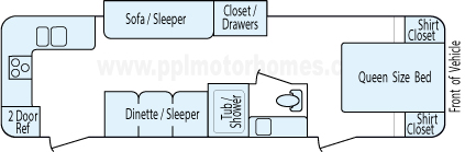 30' 2010 Evergreen Ever-Lite w/Slide Floorplan