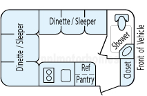 17' 2013 Casita Spirit Deluxe Floorplan