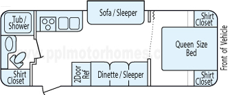 26' 2008 Dutchmen Lite w/Slide Floorplan