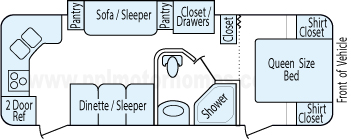 27' 2015 Jayco White Hawk Ultra Lite w/Slide Floorplan