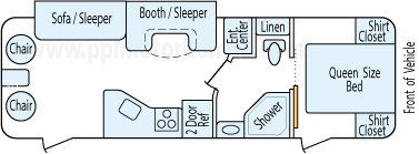 29' 2013 Skyline Koala Super Lite w/Slide Floorplan