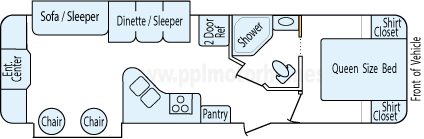 31' 2014 Heartland Trail Runner w/2 Slides Floorplan