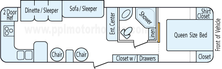 29' 2016 Gulf Stream Innsbruck w/Slide Floorplan