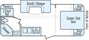 21' 2015 Forest River Flagstaff Micro Lite w/Slide Floorplan